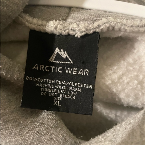 Grey oversize hoody! Snug around the waist and fluffy inside! - Picture 2 of 3